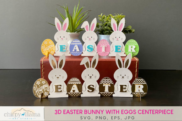 3D Easter Bunny with Eggs Centerpiece Guide