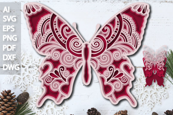 Elevate Your Craft Projects with Stunning 3D Floral Butterfly Multilayer Designs