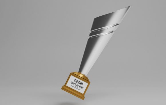 Elevating Brand Prestige with a PSD 3D Trophy Mockup