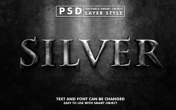 Elevating Visual Identity with a Silver 3D Realistic Text Effect