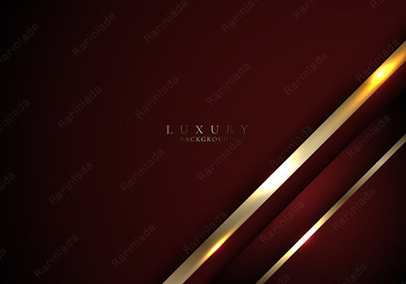 Evaluating Abstract Luxury 3D Red Golden Stripes for Premium Design Projects