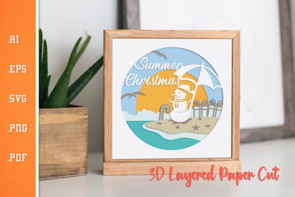 Evaluating the Summer Christmas 3D Layered Paper Cut Design for Professional Creators