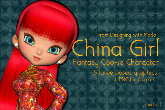 Evaluating the Visual Impact of Red Hair Fantasy China Girl Graphics