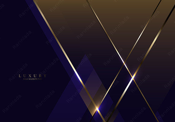 Luxury 3D Golden Diagonal Lines Triangle Design