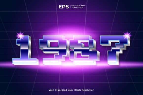 Master the 3D 1987 Retro Text Effect Style