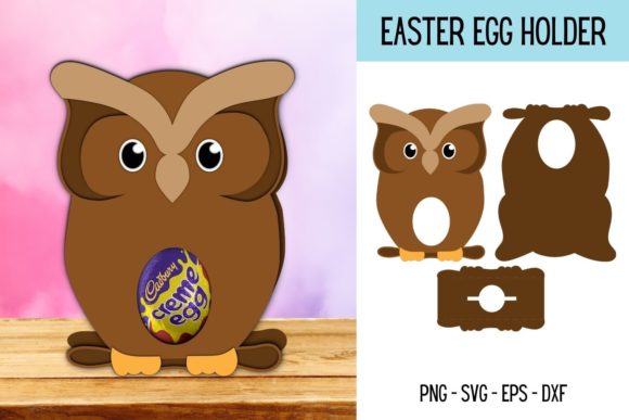 Owl Egg Holder SVG for Modern Design