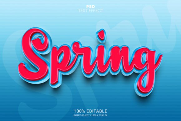 Unlocking Creative Potential: A Guide to Spring 3D PSD Editable Text Effects