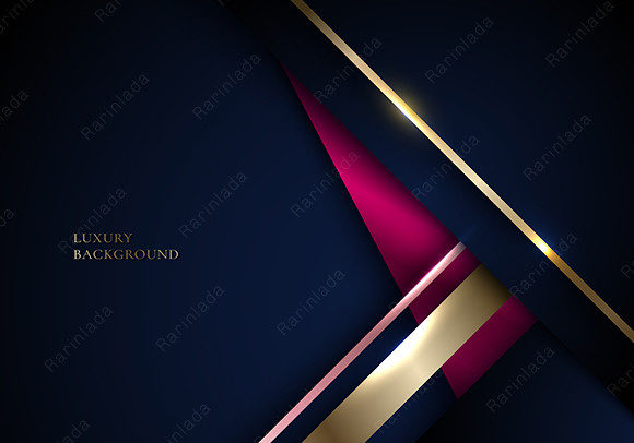 Unlocking Elegance with a 3D Luxury Blue Golden Stripes Background